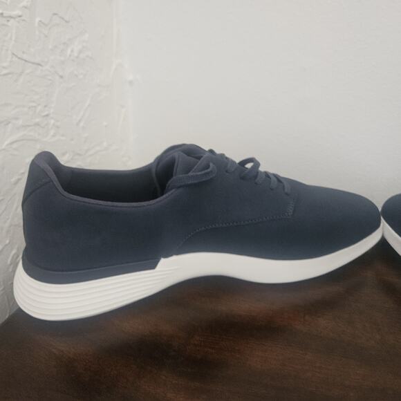 Wolf & Shepherd Crossover Derby Shoes Men's 9.5 M Navy Leather Casual Dress - Picture 6 of 8